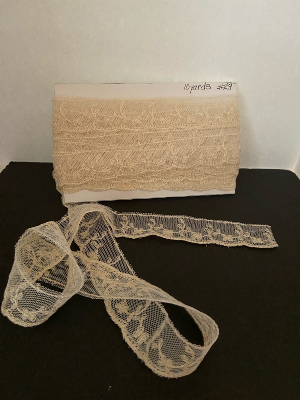 #29 Vintage Lace 10 Yards x 1.25” Beige Floral Lace Trim